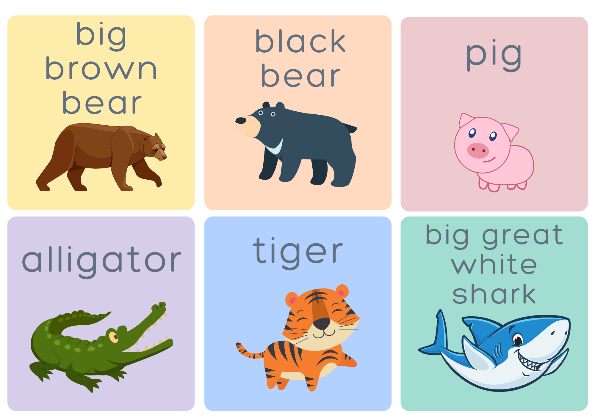 Animal rhythm cards